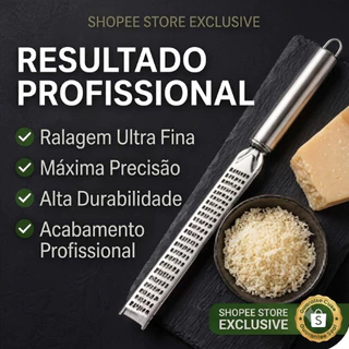 Ralador Culinaria Extra Fino 1/2/4 Ralador Inox 30x2,5 cm Cabo em Inox Profissional