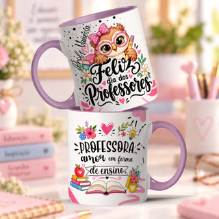 Caneca De Porcelana Feliz dia dos Professores Professor Professora Presente Criativo