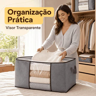 Saco Organizador para Cobertor e Casaco Guarda-Roupa