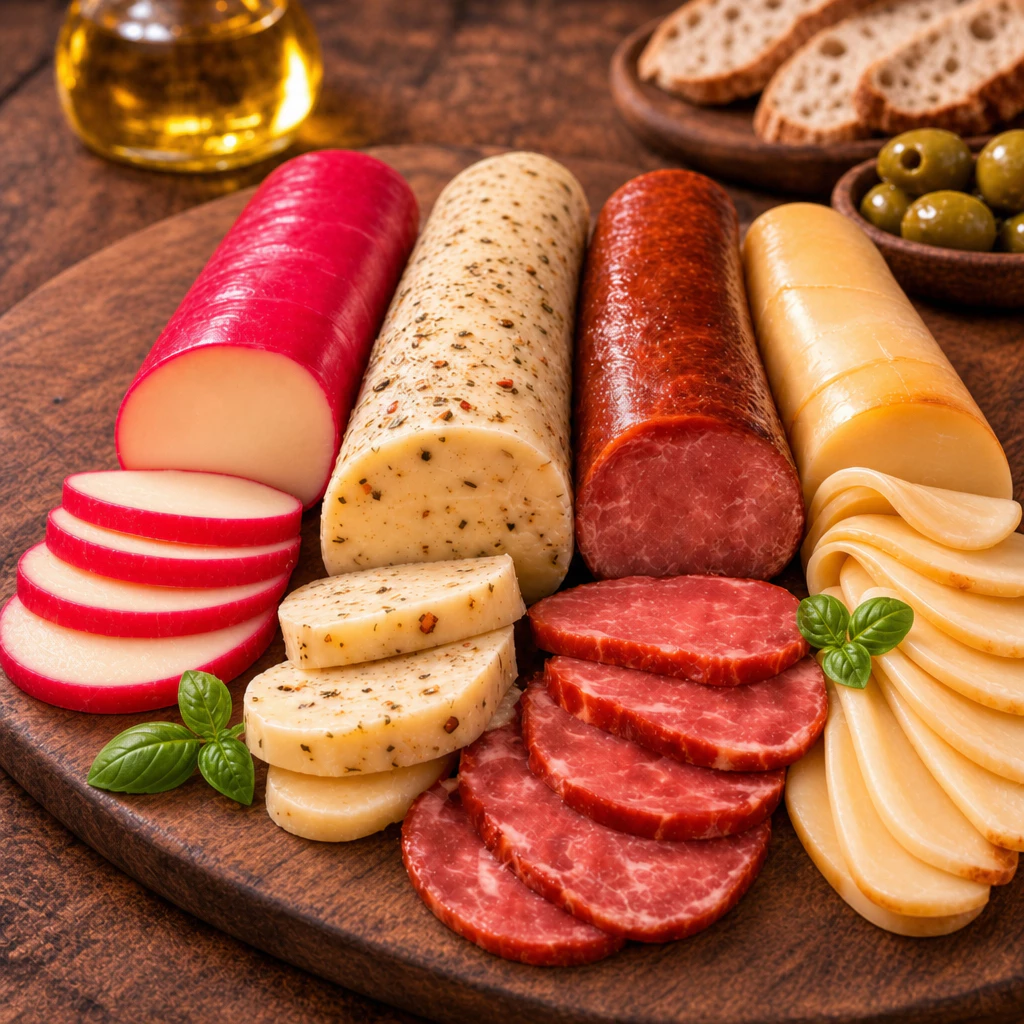 Kit Queijo Provolone Canastra 3 Sabores + Salame Peso total 700 ou 530 gramas Serra da Canastra