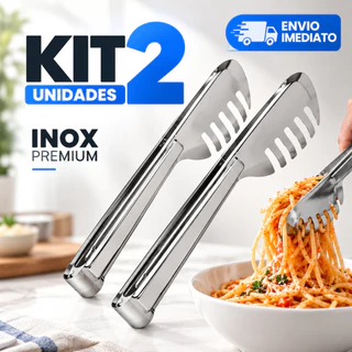 Pegador de Massa Inox para Cozinha Salada Macarrão Multiuso Resistente