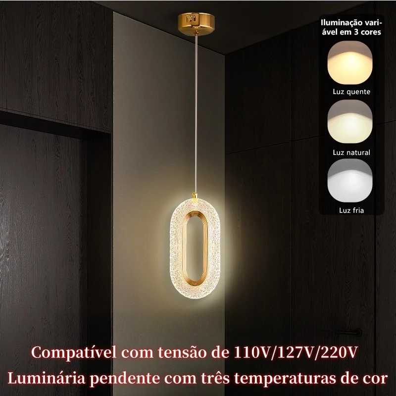 Lustre De Cristal Design Moderno Quarto Lâmpadas Cabeceira Lustres Simples Escandinavo Pendurado