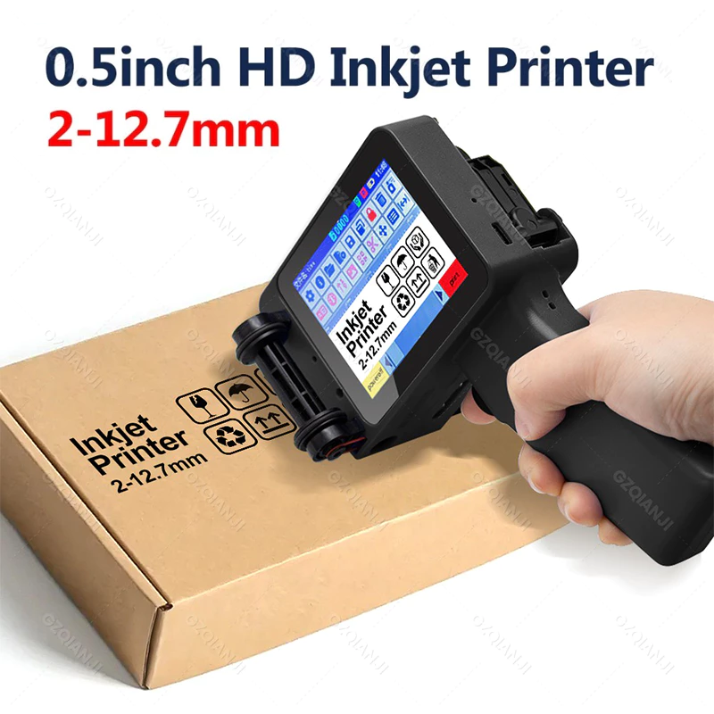 🖨️ Impressora Portátil de Mão 12,7 mm Inkjet para Texto e QR Code