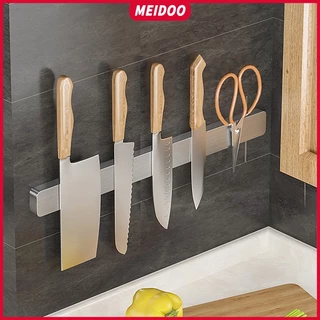 MEIDOO Suporte magnético para facas de aço inoxidável, suporte para espátula, sem perfuraç