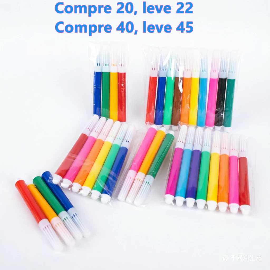 Canetinhas aquarela infantis (6 ou 12 cores)