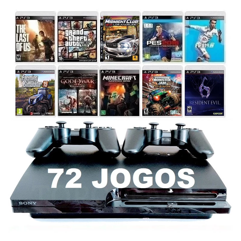 Ps3 Playstation 3 Com 72 Jogos