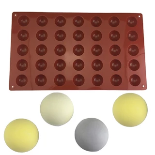 Novo Forma Redonda Molde De Bolo Marrom Meia Bola Esfera Silicone Chocolate Sobremesa DIY
