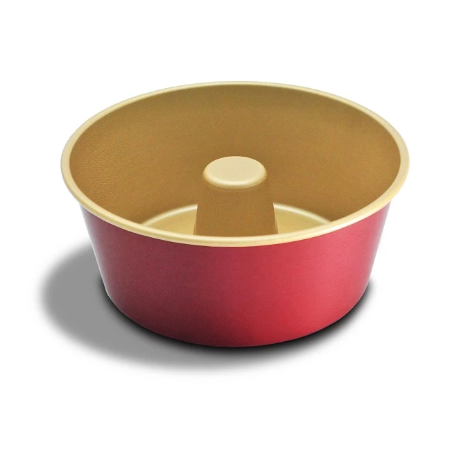 Forma para Bolo Redonda com tubo Antiaderente Vermelha Nº20 Forma para Bolo Redonda com tubo Antiaderente Vermelha Nº20