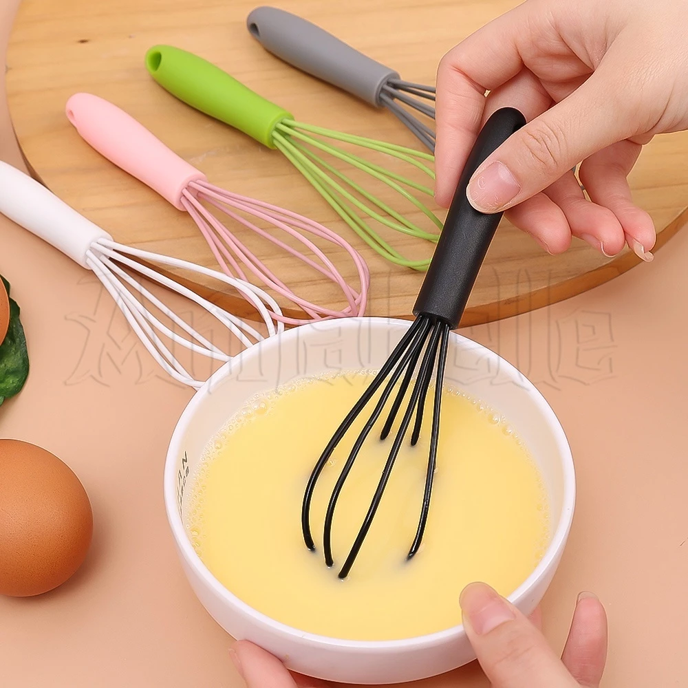 Mini Misturador Rotativo Manual Rotativo Misturador Rotativo de Cozinha Manteiga de Cozinha Manteiga de Cozinha Manteiga de Cozinha Fácil de Limpar Ovos de Silicone de Aço Inoxidável Batedor de Ovos de Silicone Batedor de Cozimento Gadget de Cozimento Lei