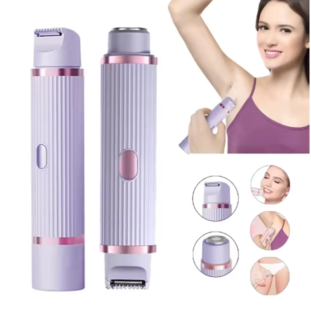 Depilador Eletrico Feminino Recarregável Removedor De Pelos Navalha Dupla