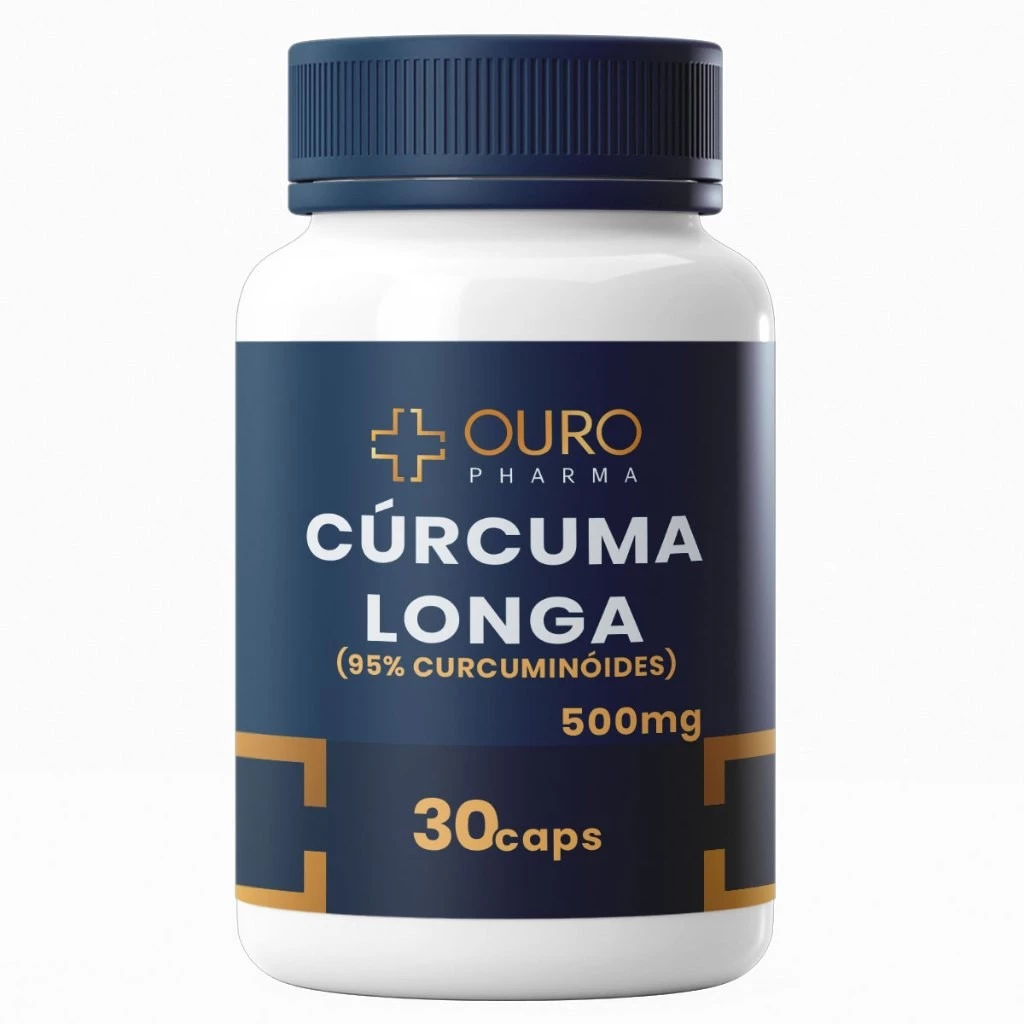 Cúrcuma Longa Pura 500mg  30 ou 60 Cápsulas (95% Curcuminóides)