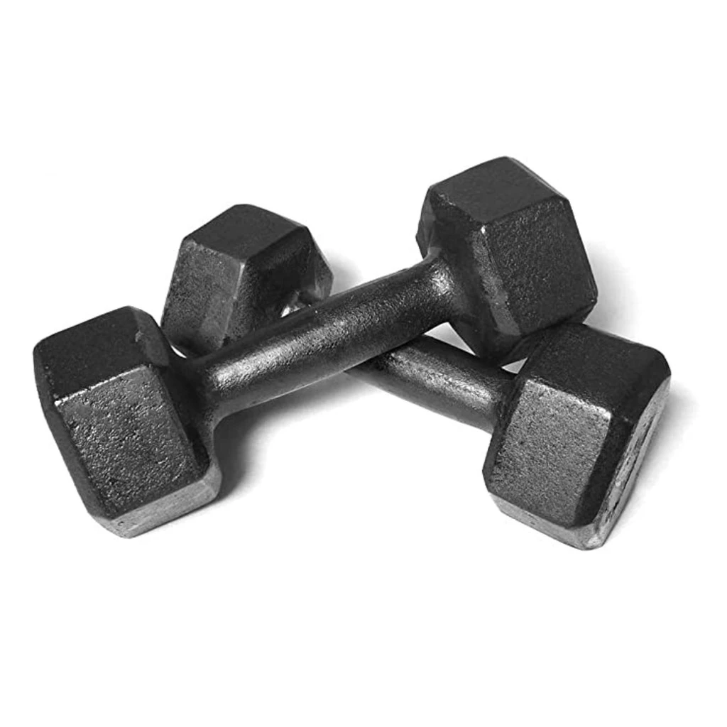 PAR HALTER SEXTAVADO PINTADO 1 A 5 KG PESO MUSCULAÇÃO ACADEMIA TREINO FUNCIONAL