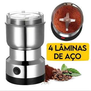 Moedor Multifuncional de Café e Especiarias 110V com Design em Aço Inoxidável 4 Lâminas