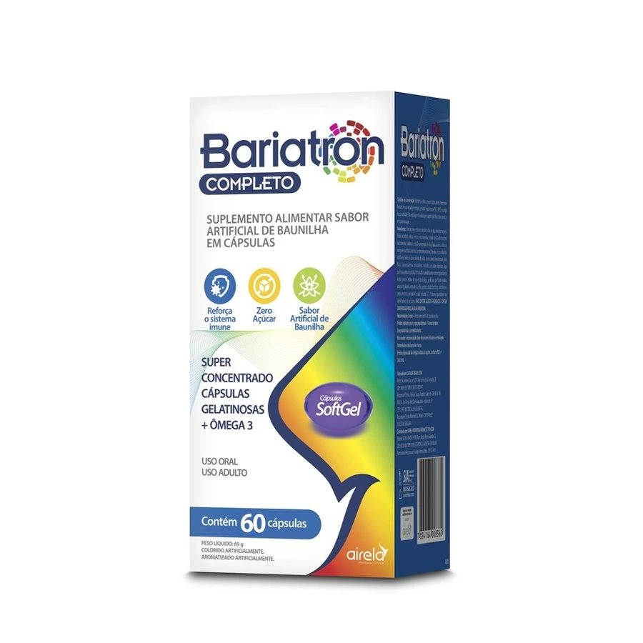 Bariatron Completo Airela Sabor Baunilha 60 Cápsulas Softgel