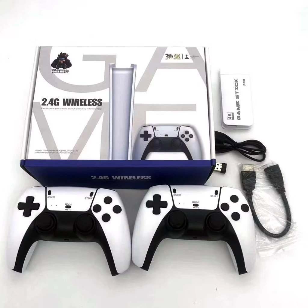 Game Stick M15 Pro 4k 64GB com 2 controles sem fio +20.000 jogos