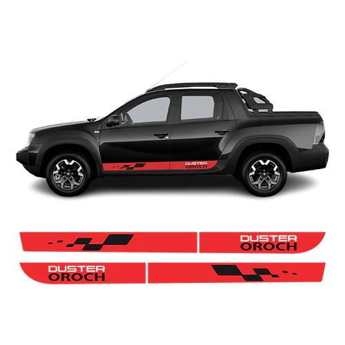 Kit Adesivo Faixa Lateral Renault Duster Oroch Vermelho