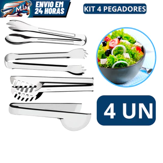 Kit 4 Peças Pegador de Massa de 20cm Pegador de Salada Pegador Universal de 20cm Pegador d