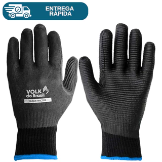 Luva Térmica Alta Temperatura Anticorte Black Tractor Volk Até 250°c Proteção Segurança Ep