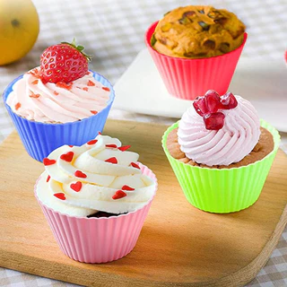 12pcs/kit De Forminhas Forma Molde De Silicone Para Bolos Muffin Redondo Cozinha Ferrament