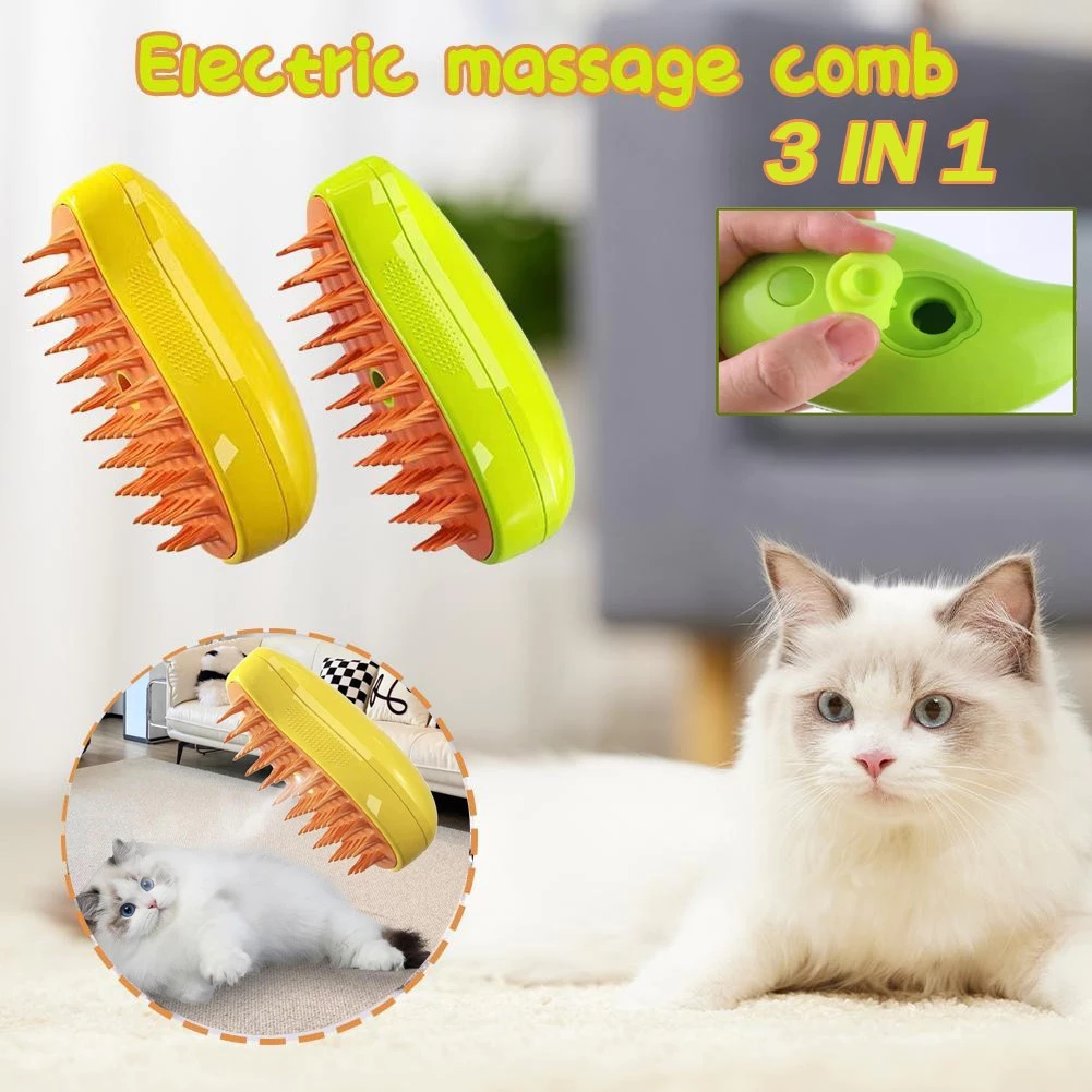 Escova pet a vapor autolimpante