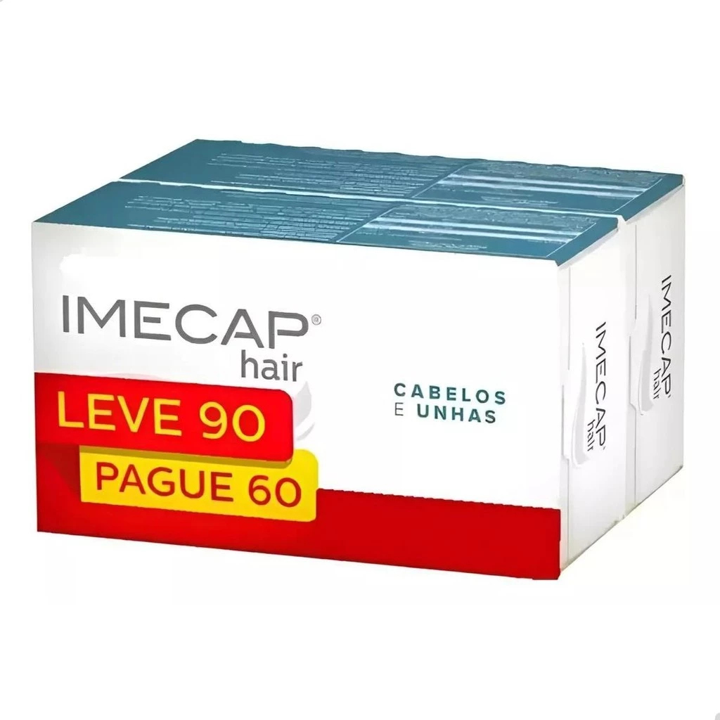 Suplemento Imecap Hair 90 Cápsulas Beleza Dos Cabelos Top