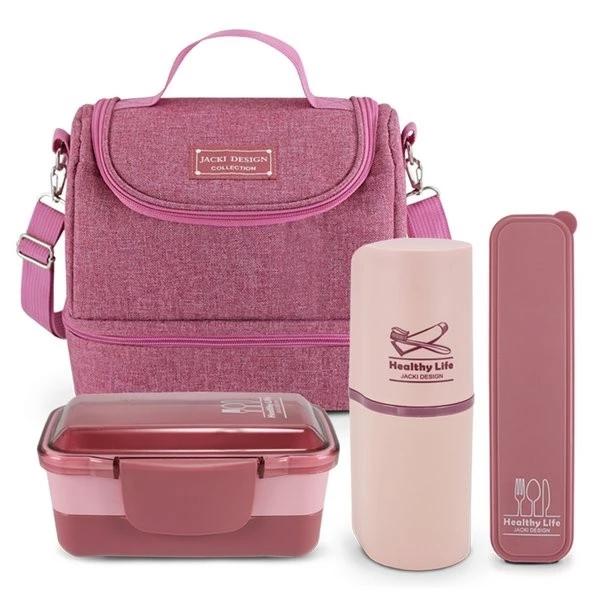 Conjunto Bolsa Térmica Pote Marmita Porta Escova e Porta Talheres  - Jacki Design