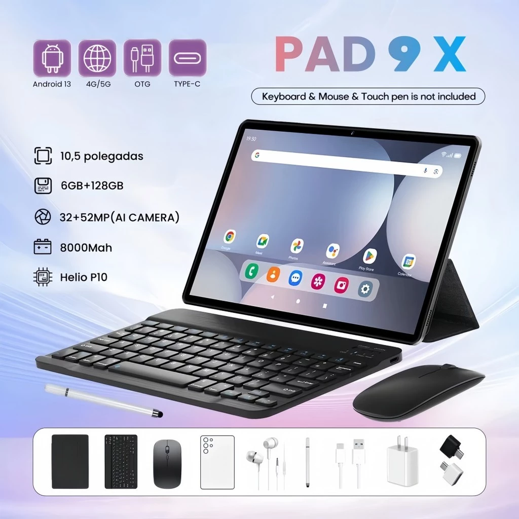 Pad 9X Tablet Android Tela Grande 10.5 FHD