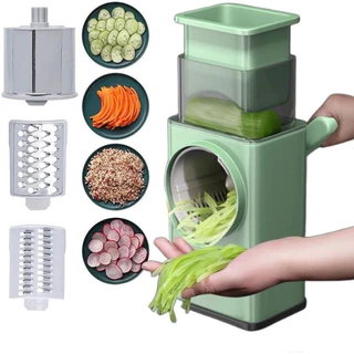 Ralador de Queijo Fatiador Legumes Cortador Vegetais Manual 3 em 1 Multiuso Cozinha Girato