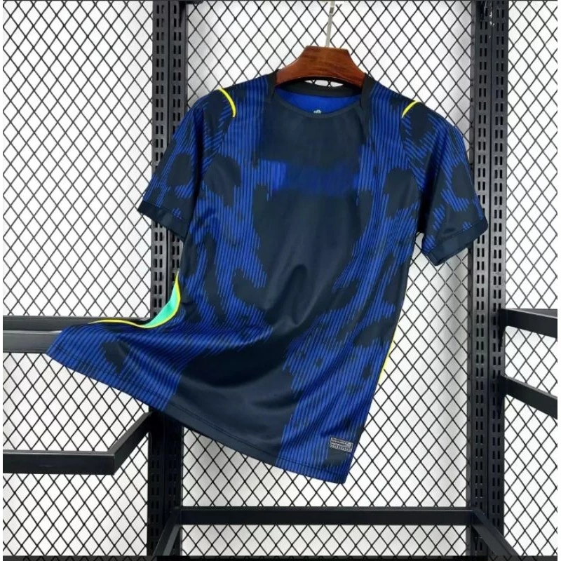 Camisa do Brasil Semelhante Seleção Brasileira Masculina Adulto Azul Torcedor Copa do Mundo 2026 Futebol Brasil