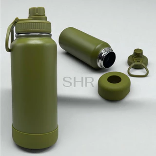 Garrafa Inox Térmica 350ML/600ML/800ML/1000ML Com Capinha Protetora De Silicone Antiderrap