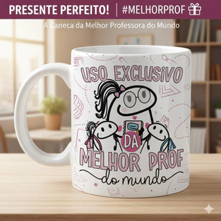 Caneca Uso Exclusivo da Melhor Professora de Porcelana Flork Personalizada para Atacado Re