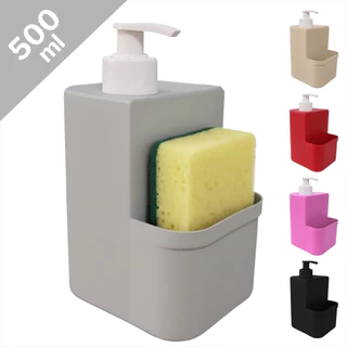 Porta Detergente Sabão Líquido com Suporte Esponja Pia Cozinha Dosador Organizador Plástic