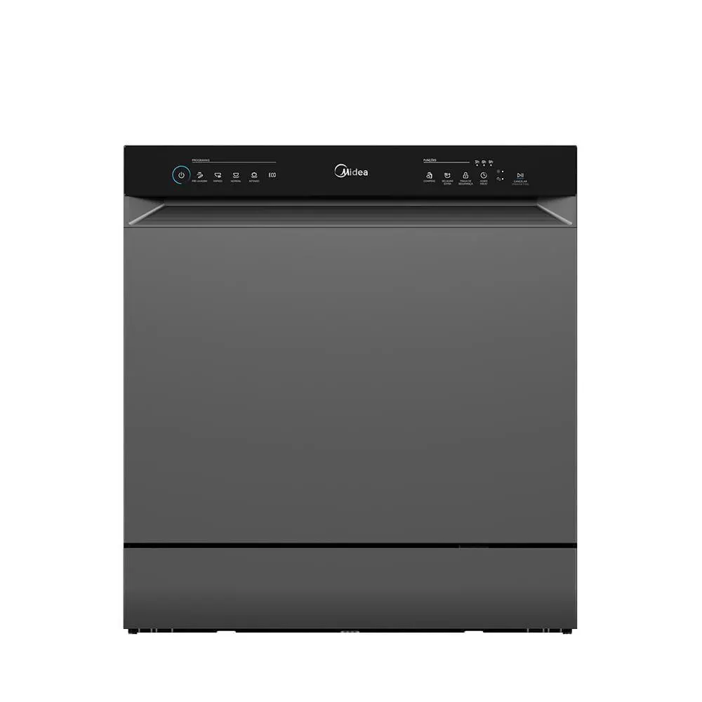 Lava Louças 8 Serviços Cinza Touch Plus Midea MDWTF08S1 - 110V