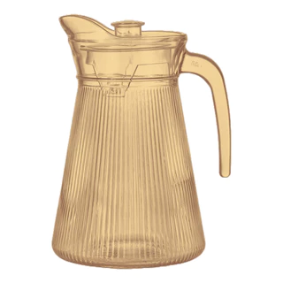 Jarra De Vidro Dourada 1,6L Com Tampa Acrílica Elegante Mesa Posta Luxo