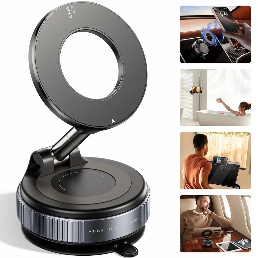 Suporte magnético 360° para celular (ventosa)