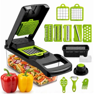 Fatiador De Legumes Aço Inox 16 em 1 Fatiador Cortador Ralador De Legumes Verduras Frutas