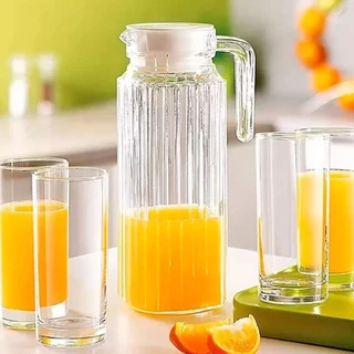 Jarra De Vidro Com Tampa Suco Água 1 Litro JR