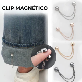 Clipe Magnetico Multifuncional Para Ajuste e Estilizar Roupas Com Corrente De Metal Fixaca