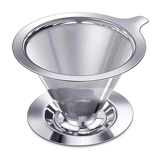Filtro Coador de Café Inox 304 Reutilizável Sem Papel Ecológico Fácil Limpar