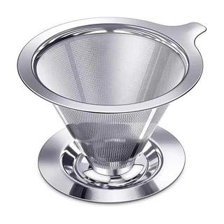 Filtro De Café Coador Café Chá Inox De Alta Qualidade Atóxico Reutilizável Pour Over--Envi