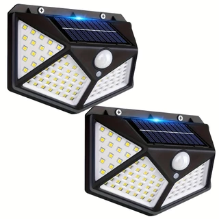 Luminárias Solares Impermeáveis 100 LED (1, 2 ou 3 un.)