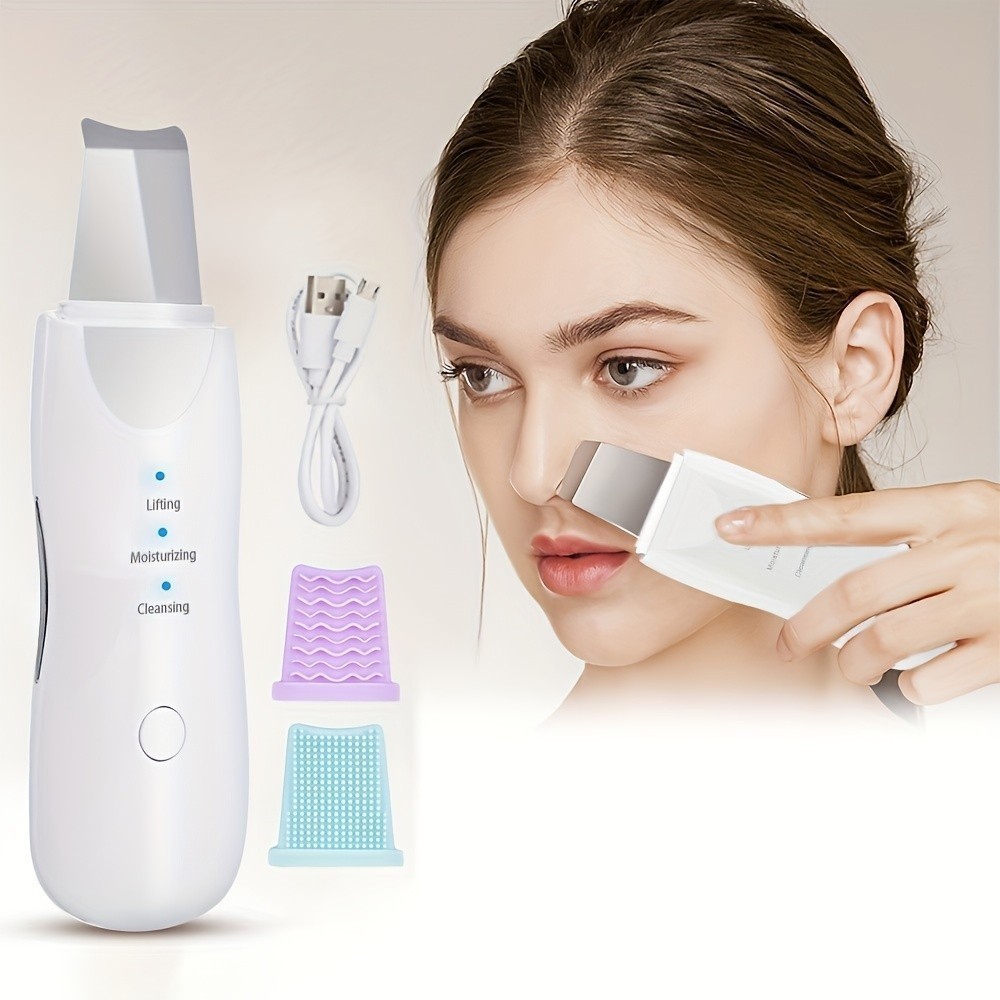 Espátula Ultrassônica para Limpeza Facial e Remoção de Cravos
