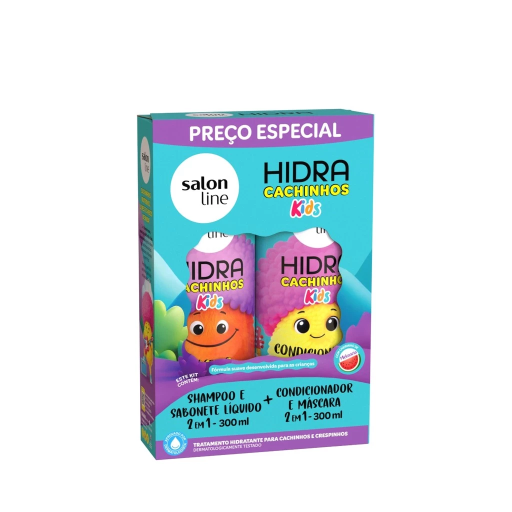 Kit Shampoo e Condicionador Hidra Kids Cachinhos 300ml