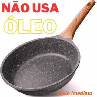 Frigideira antiaderente de alumínio de alta qualidade com revestimento cerâmico, com cabo