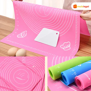 Tapete De Silicone Antiaderente Antiderrapante 40X50CM Para Abrir Massa Confeitaria Com Es
