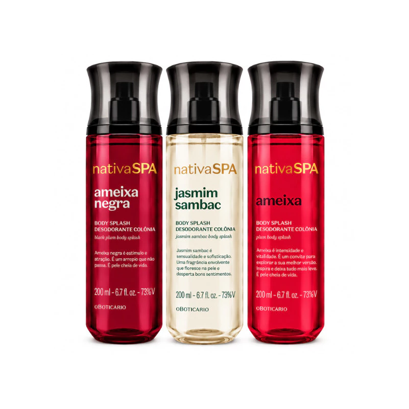 Combo Nativa SPA Body Splash 600ml – Kit com 3 Unidades