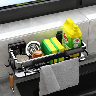 Kit até 2 Organizador Porta Detergente Condimentos Prateleira Suspensa Moderna Rack Suport