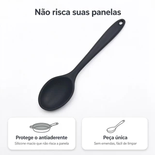 KIT 2 Utensílios de cozinha de colher de silicone macio promoção vermelha