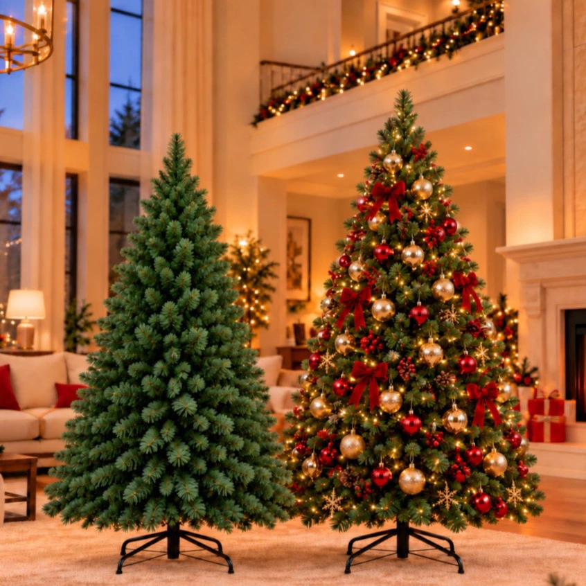 Árvore de Natal Luxo 1,50 1,80 2,10m Decoração Natalina Pinheiro Tradicional