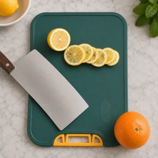 Tábua de Corte com Base para Apoio Vertical e Alça de Pendurar para Cozinha